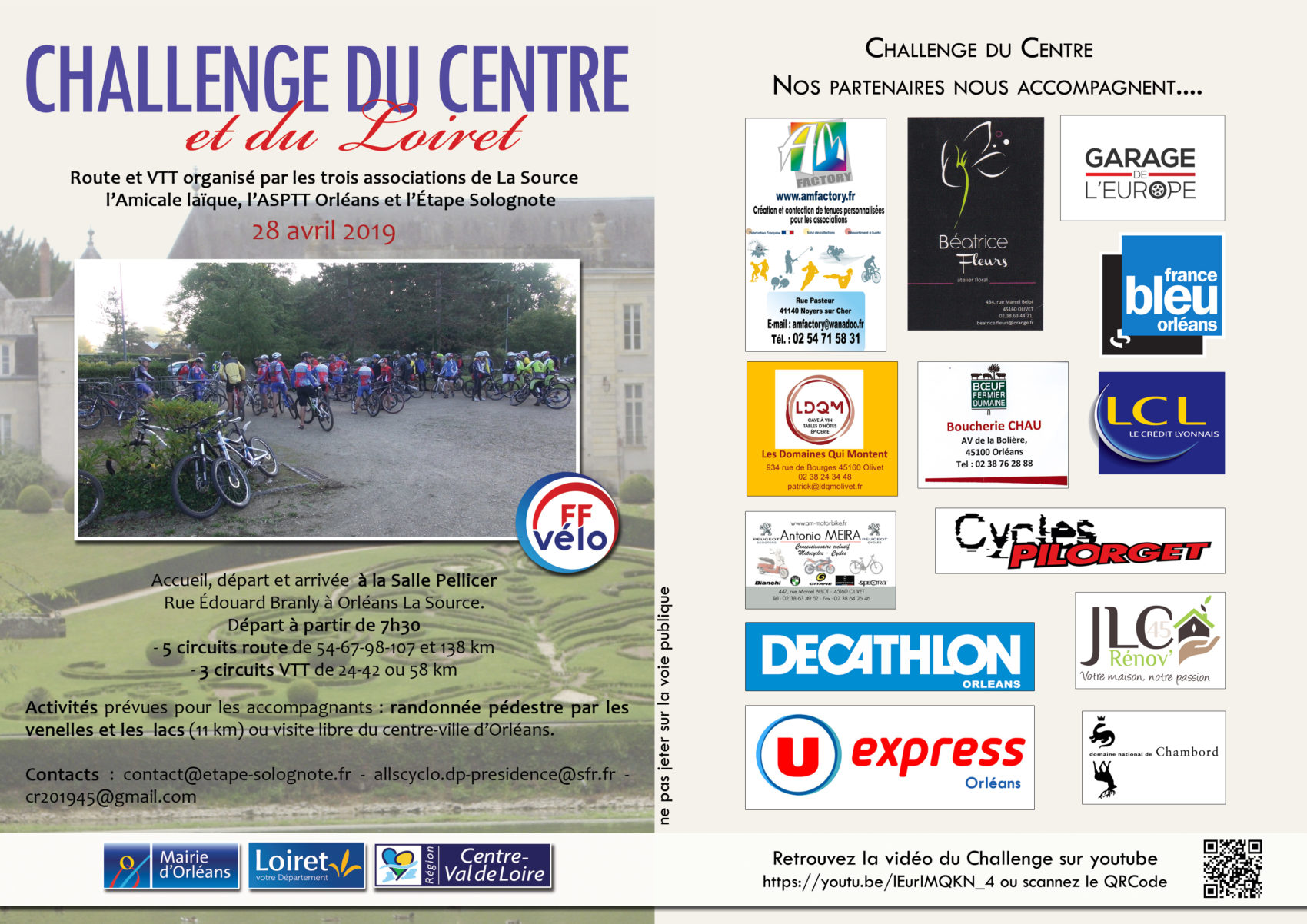 Challenge du Centre et du Loiret – L’annonce